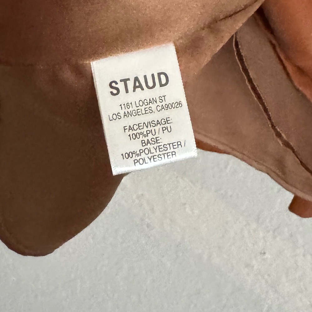 STAUD Vegan Leather Orchid Skirt in Whiskey - Picture 7 of 7